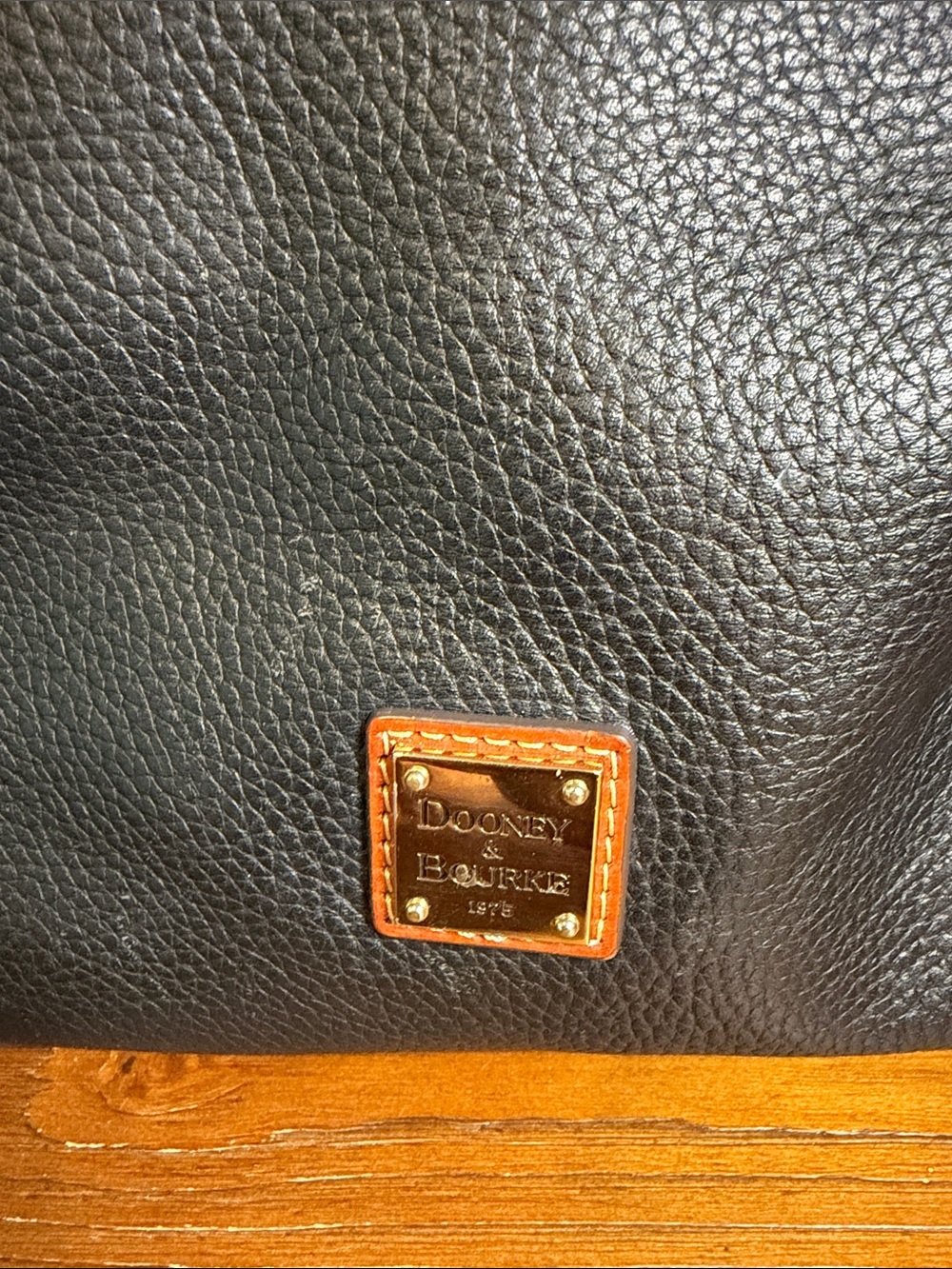 Dooney & Bourke Pebble Grain Domed Satchel in Black Well Loved - Picture 9 of 15
